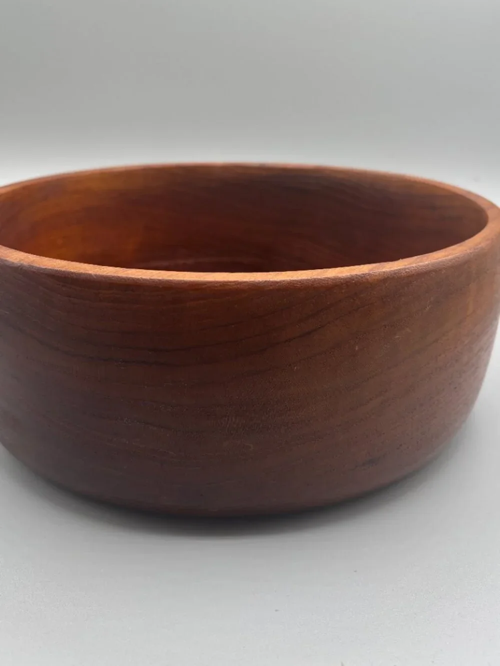 Vintage Genuine Teak Wood Salad Bowl 9.5